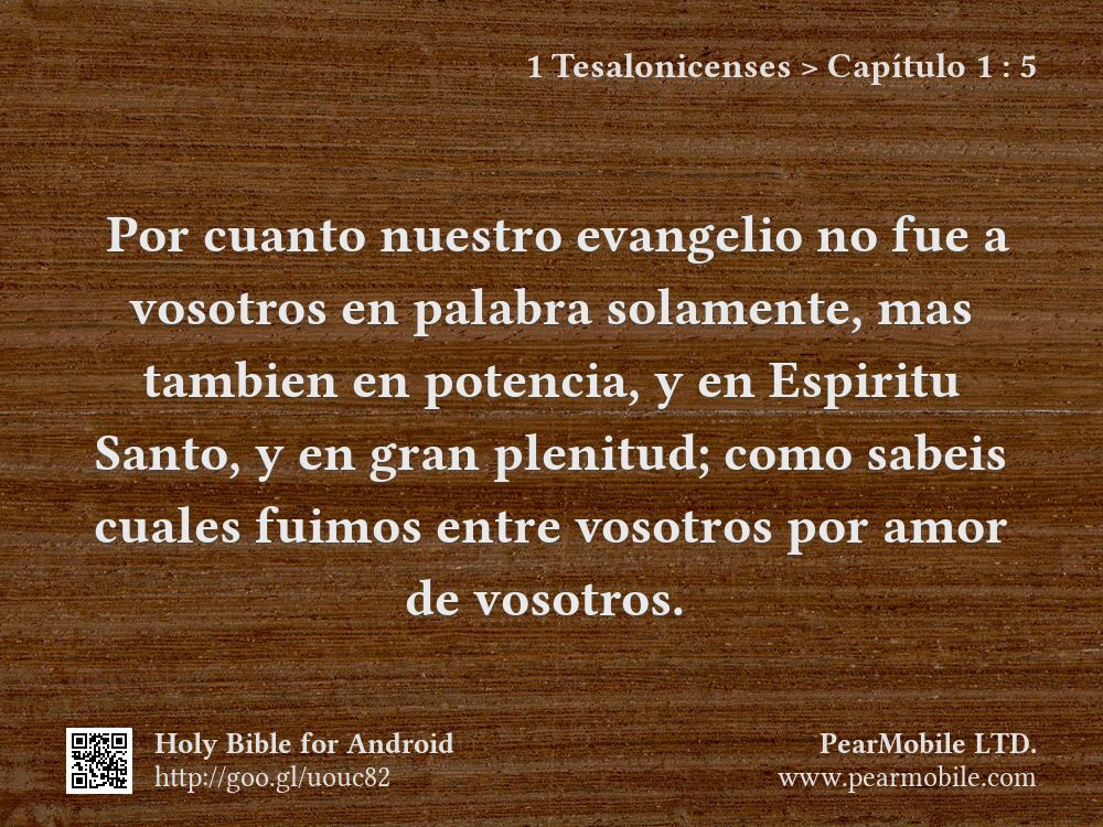 1 Tesalonicenses, Capítulo 1:5